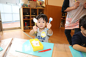 粘土遊び楽しかったね　あひる