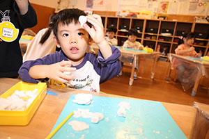 粘土遊び楽しかったね　あひる