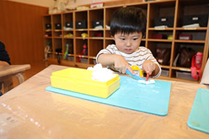 粘土遊び楽しかったね　あひる