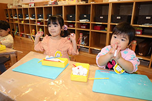 粘土遊び楽しかったね　あひる