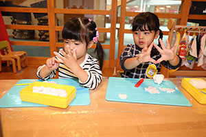 粘土遊び楽しかったね　あひる