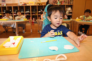 粘土遊び楽しかったね　あひる