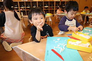 粘土遊び楽しかったね　あひる