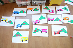 折り紙を使って制作　ぺんぎん