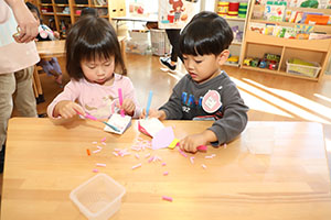 ほうきの制作　ひよこ