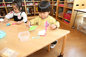 ほうきの制作　ひよこ