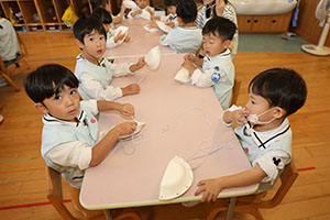 ハロウィンバッグの制作　こあら