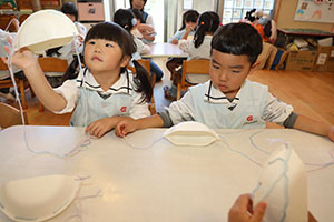 ハロウィンバッグの制作　こあら