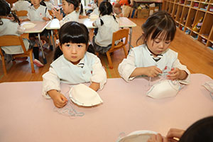 ハロウィンバッグの制作　こあら