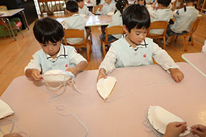 ハロウィンバッグの制作　こあら