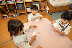 ハロウィンバッグの制作　こあら