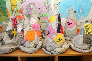 魔女の帽子の制作　ぱんだ