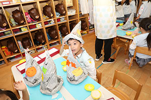 魔女の帽子の制作　ぱんだ