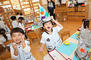 魔女の帽子の制作　ぱんだ