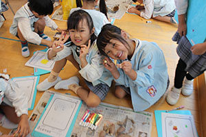 枝豆とさつまいもなどの絵を描きました　B