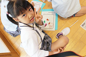 枝豆とさつまいもなどの絵を描きました　B