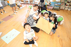 枝豆とさつまいもなどの絵を描きました　B