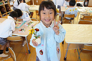 枝豆とさつまいもなどの絵を描きました　B