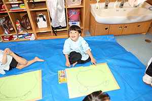 絵画教室　うさぎ・りす・ことり