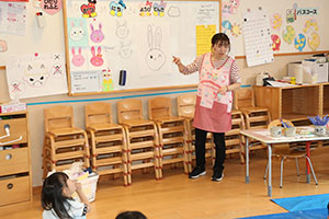 絵画教室　うさぎ・りす・ことり