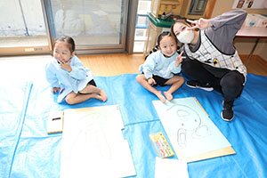 絵画教室　うさぎ・りす・ことり