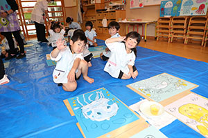 絵画教室　うさぎ・りす・ことり