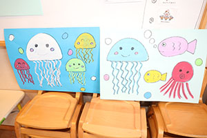 絵画教室　うさぎ・りす・ことり