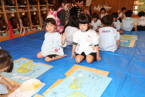 絵画教室　うさぎ・りす・ことり