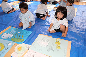 絵画教室　うさぎ・りす・ことり