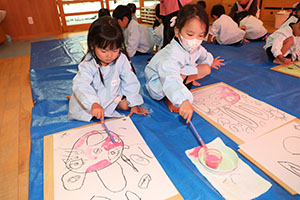 絵画教室　うさぎ・りす・ことり