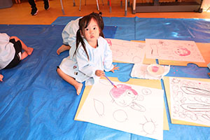 絵画教室　うさぎ・りす・ことり