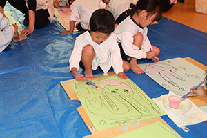 絵画教室　うさぎ・りす・ことり