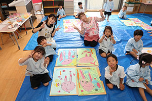 絵画教室　うさぎ・りす・ことり