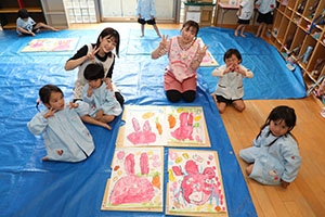 絵画教室　うさぎ・りす・ことり