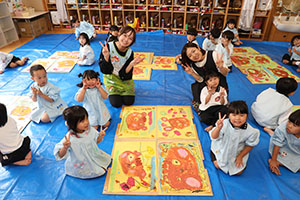 絵画教室　うさぎ・りす・ことり