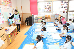 絵画教室　うさぎ・りす・ことり