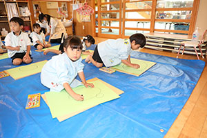 絵画教室　うさぎ・りす・ことり