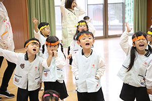 リズムフェスティバルの活動　年少Aチーム
