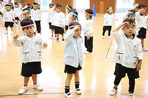 リズムフェスティバルの活動　年少Aチーム