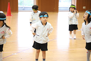 リズムフェスティバルの活動　年少Aチーム