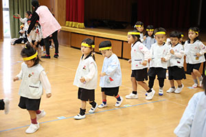 リズムフェスティバルの活動　年少Aチーム