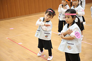 リズムフェスティバルの活動　年少Aチーム