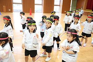 リズムフェスティバルの活動　年少Aチーム