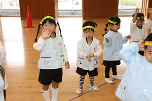 リズムフェスティバルの活動　年少Bチーム