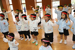 リズムフェスティバルの活動　年少Bチーム