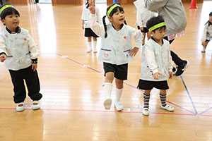 リズムフェスティバルの活動　年少Bチーム