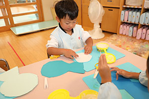 冬の制作　雪だるま　さくら