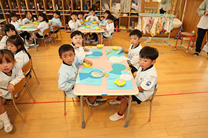 冬の制作　雪だるま　さくら