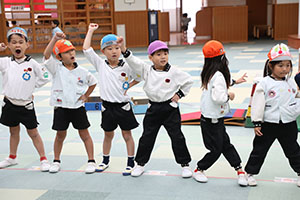 リズムフェスティバルの活動　年長Aチーム