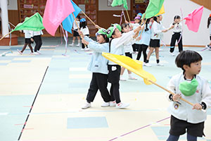 リズムフェスティバルの活動　年長Bチーム